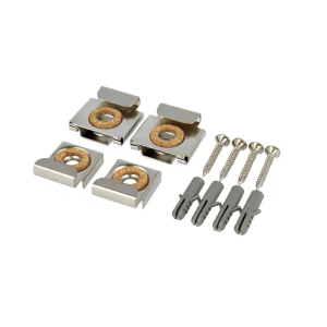 Spegelklammer Nickel/Plast 2-Pack