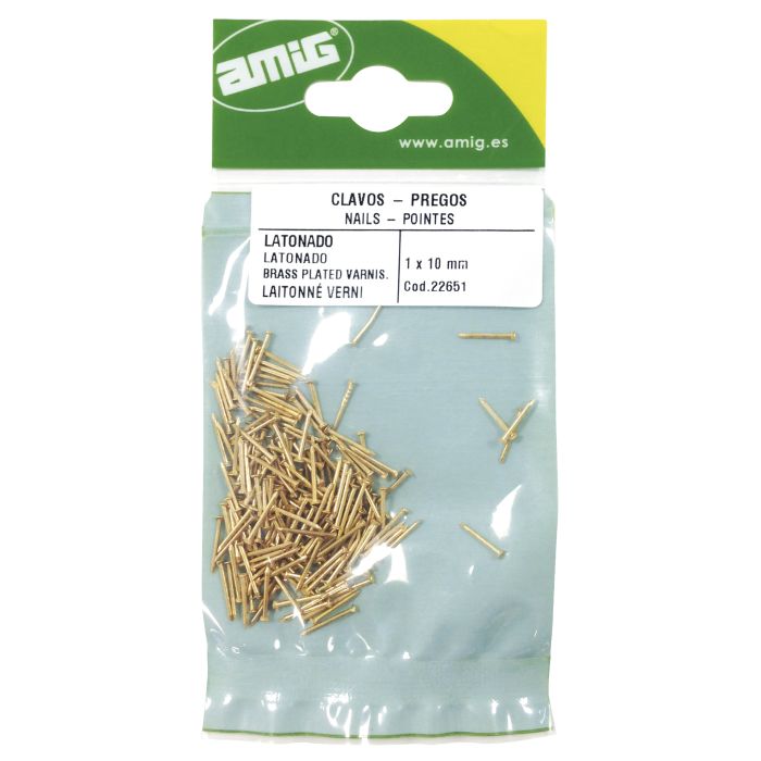 Liten Nubb/Spik 1x10mm Förmässingat Stål – 200 pack - Bild 3